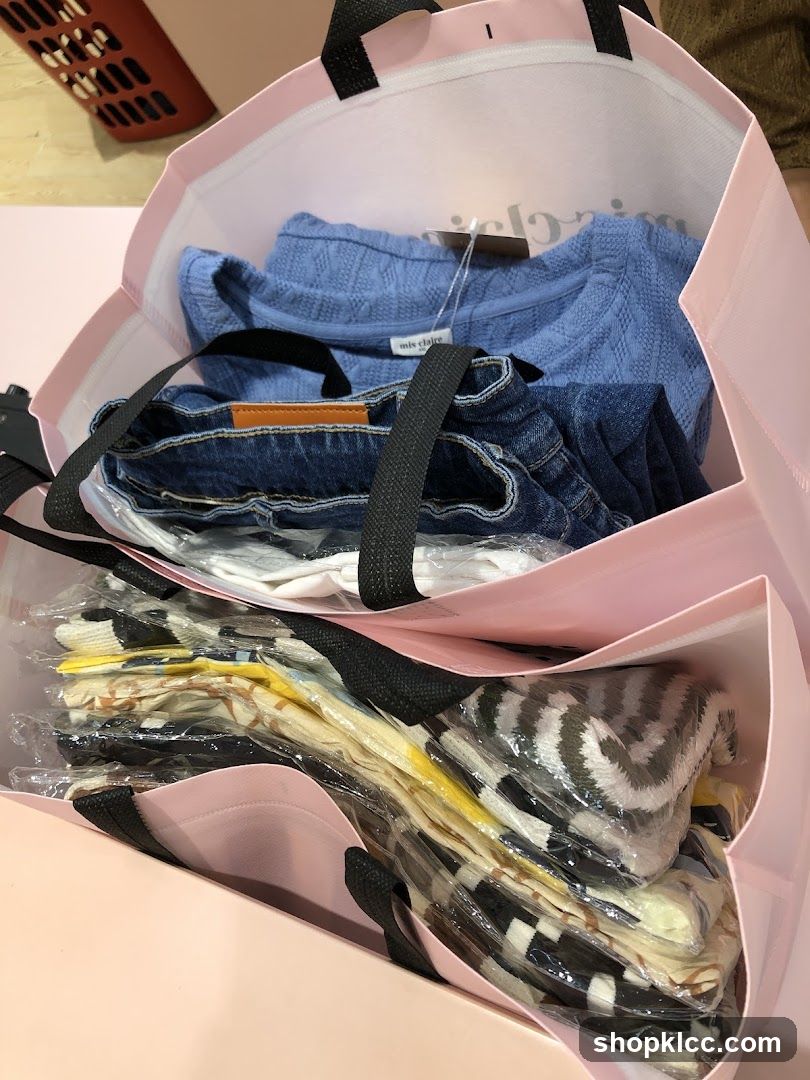 Shopping Bag with Clothes