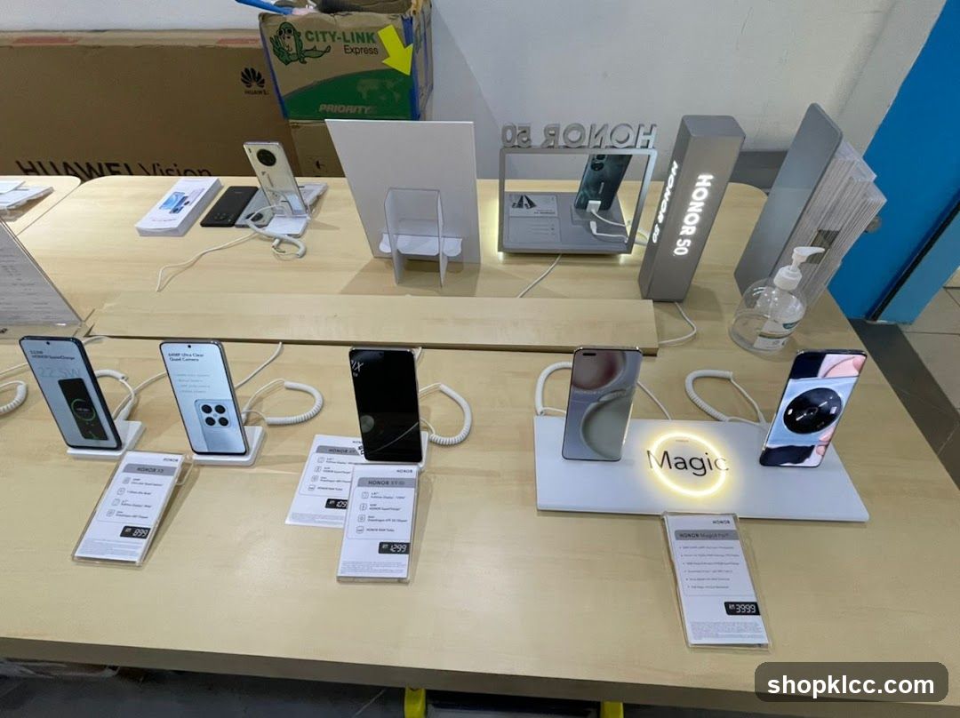 Mobile Phone Display Table
