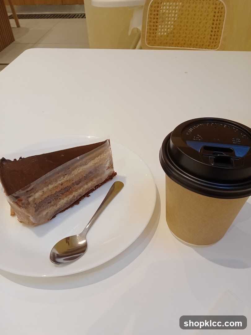Cake and Coffee on Table