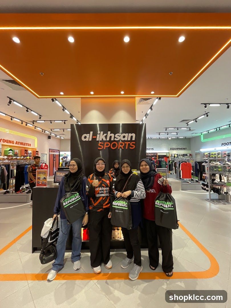 Group Posing in Sports Store