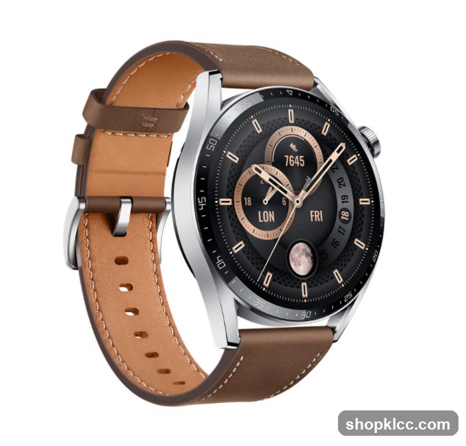 Smartwatch with leather strap