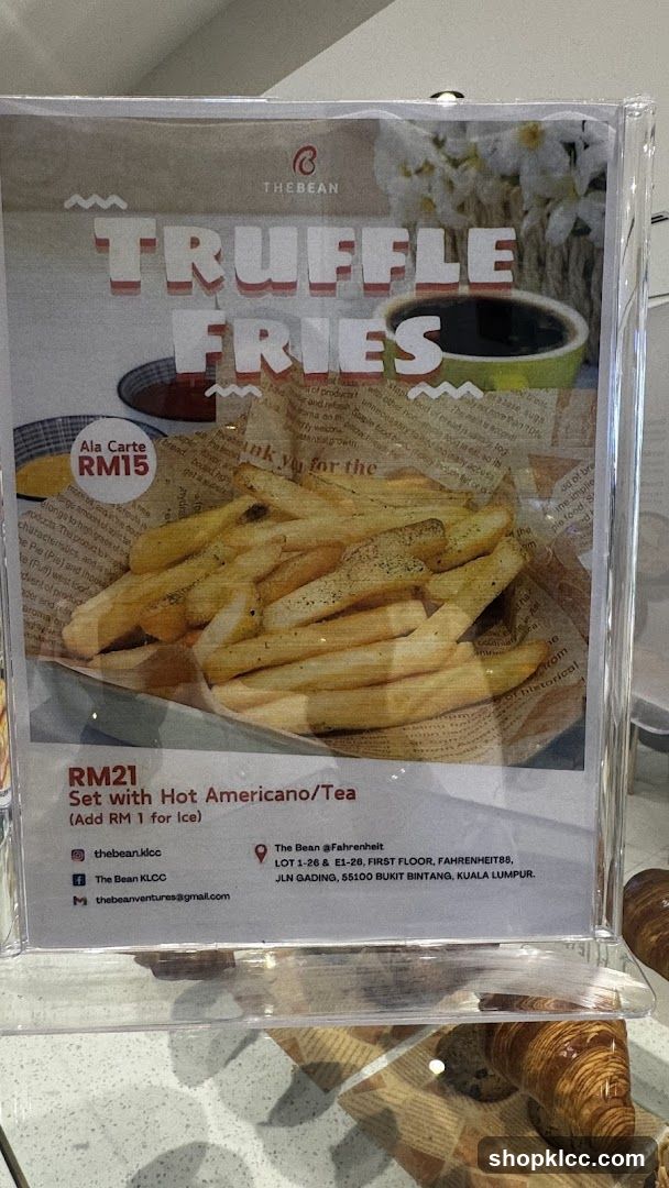 Truffle Fries Menu Board