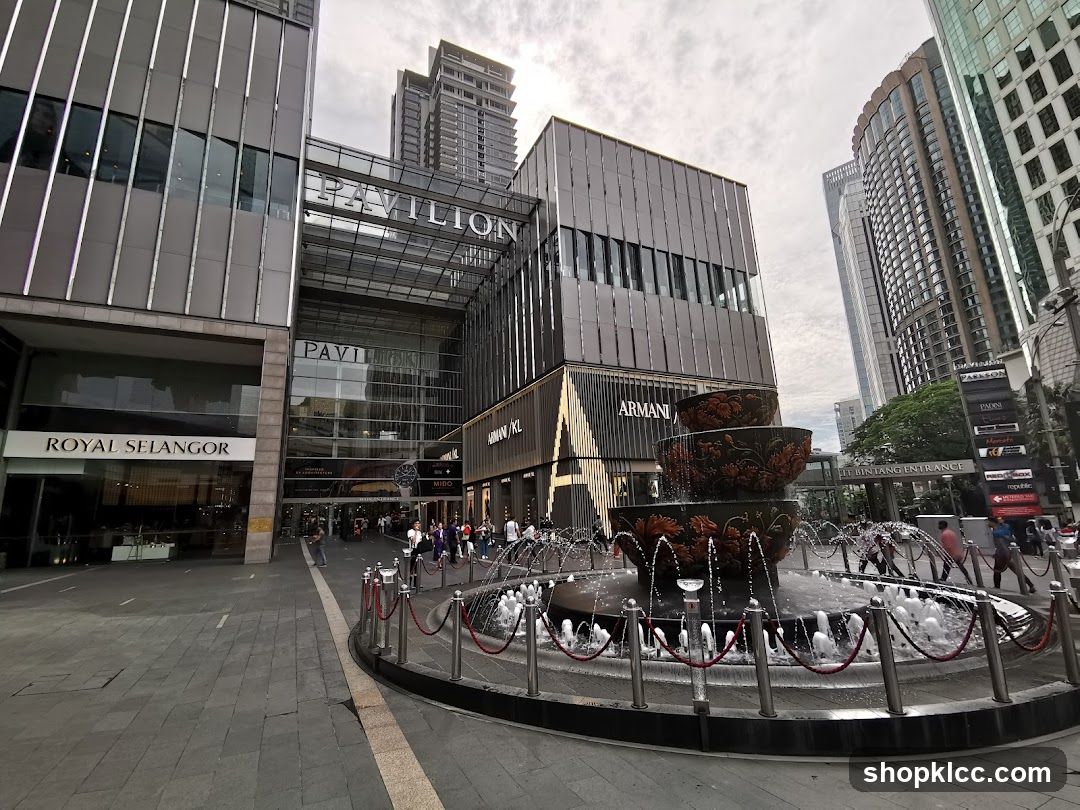 Pavilion KL Entrance with Fountain