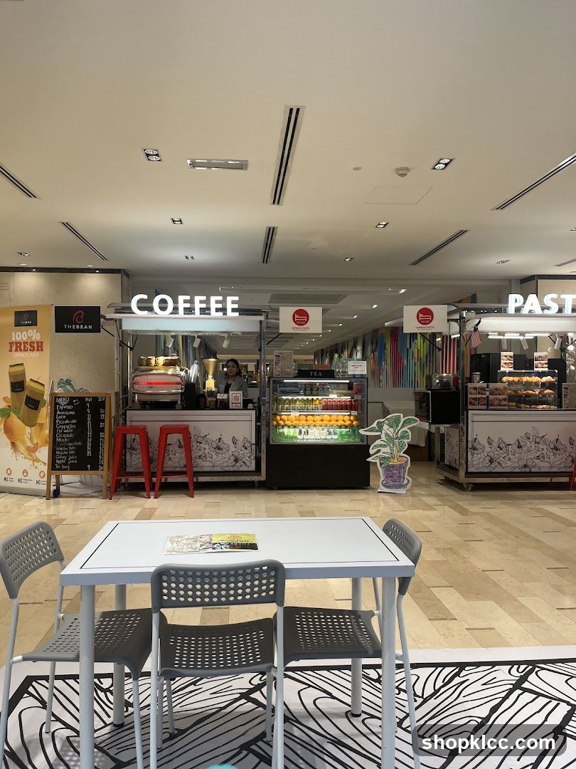 Food Court Interior with Coffee and Pastries Stalls
