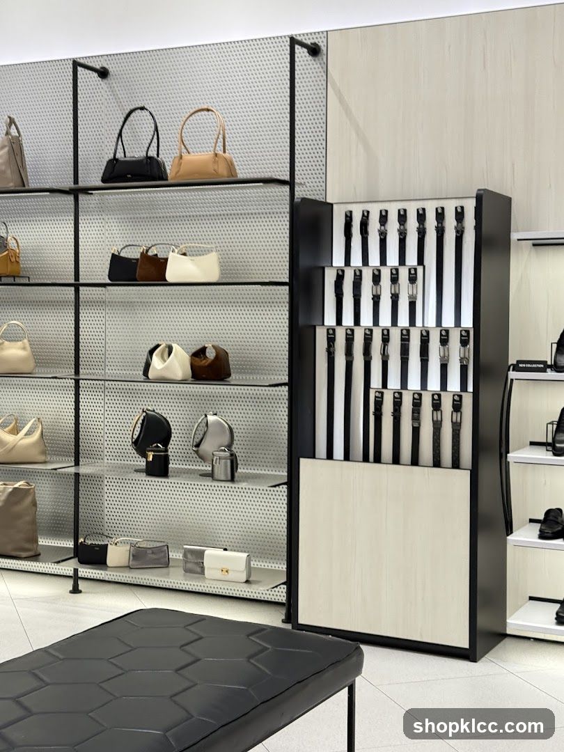 Luxury Handbag and Belt Display