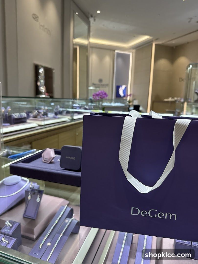 Jewelry Store Interior with Shopping Bag