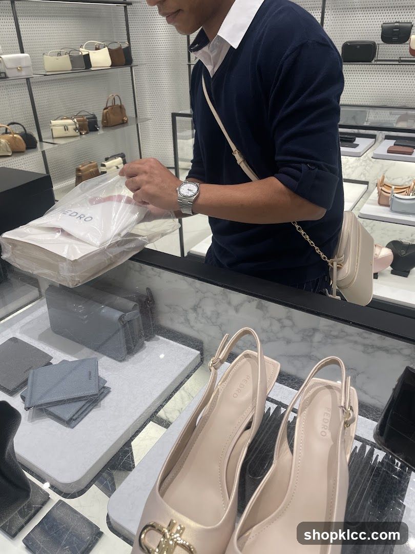 Shopping in a boutique store