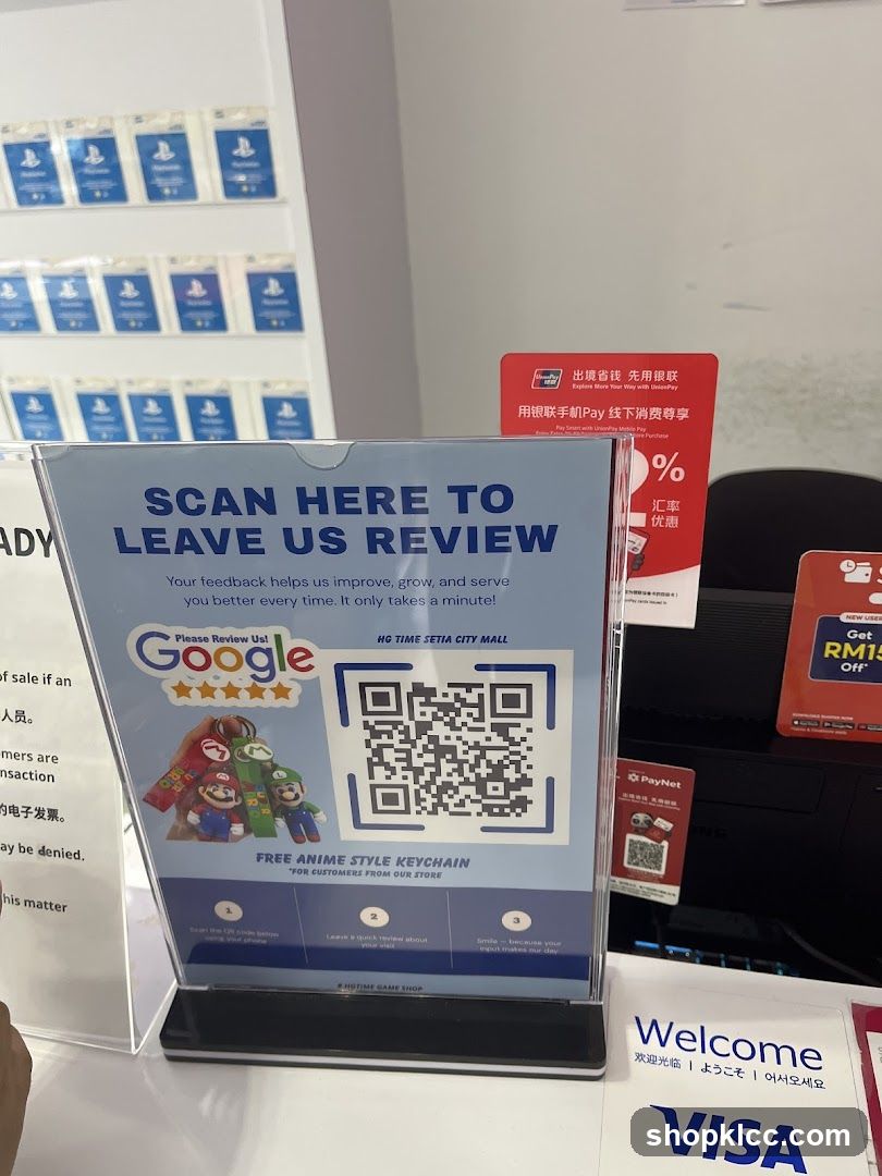 QR Code for Customer Reviews