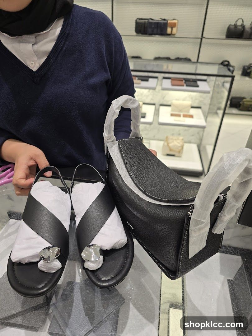 Luxury Handbag and Sandals Display
