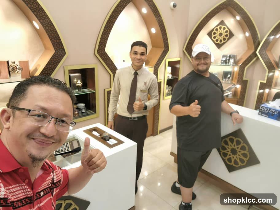 Customers and staff in a jewelry store