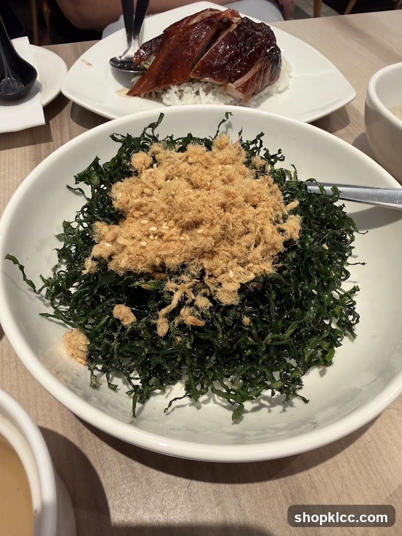Crispy Greens with Pork Floss