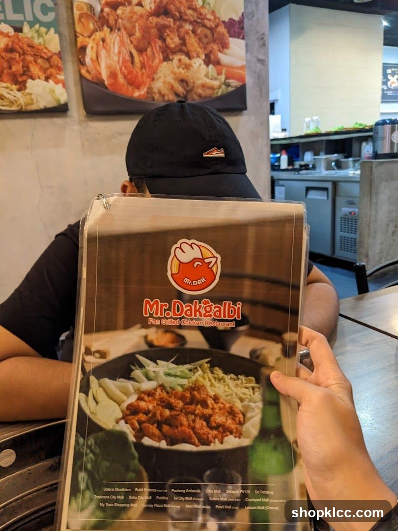 Mr. Dakgalbi Menu