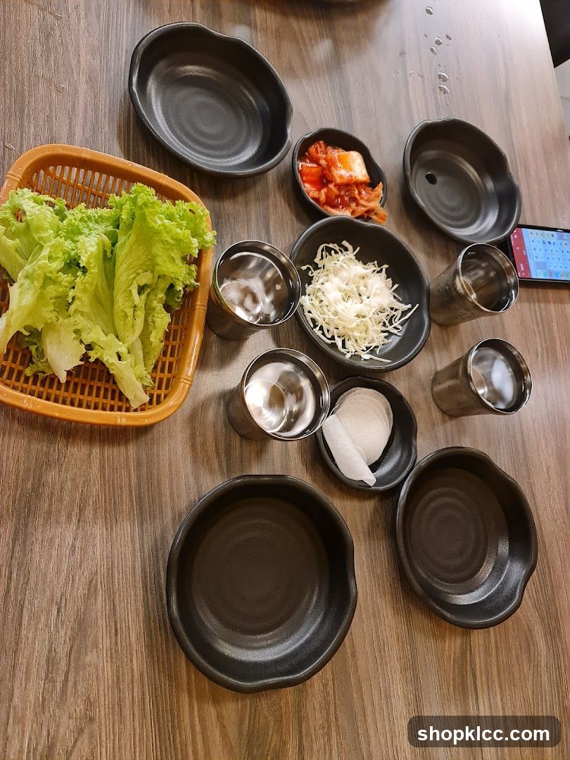 Table Setting with Korean Side Dishes