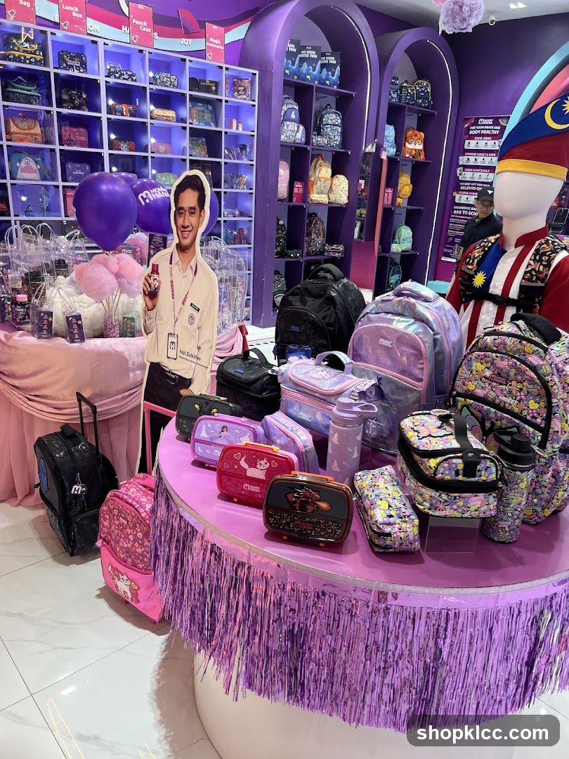 Backpacks and School Supplies Display