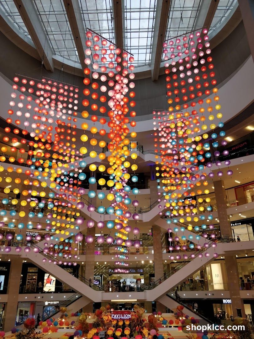 Mall Interior with Lantern Decorations