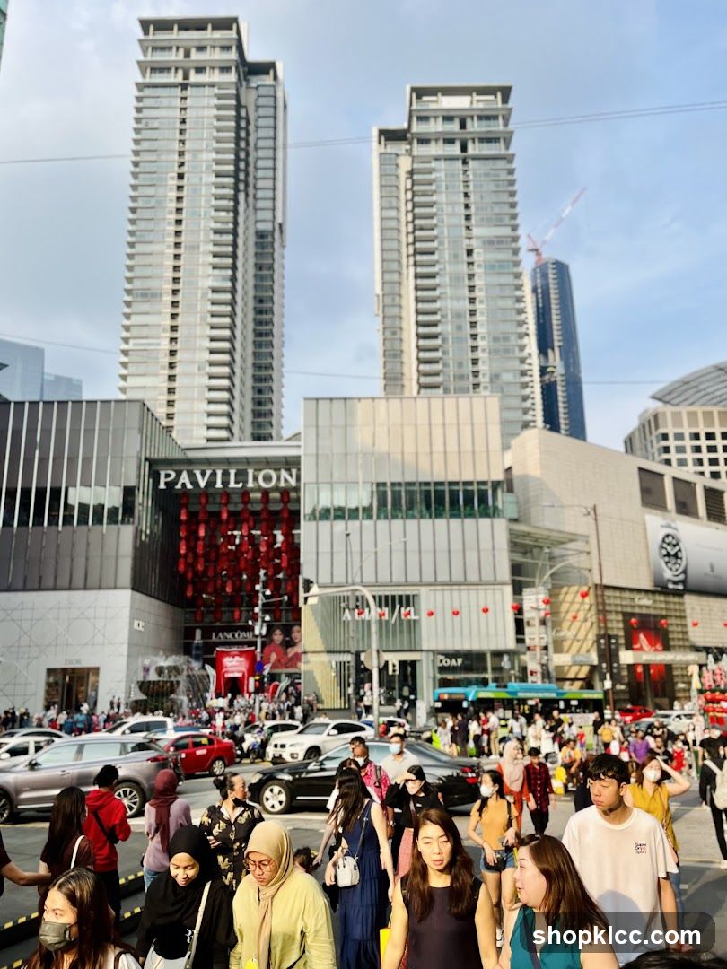 Busy City Street with Tall Buildings