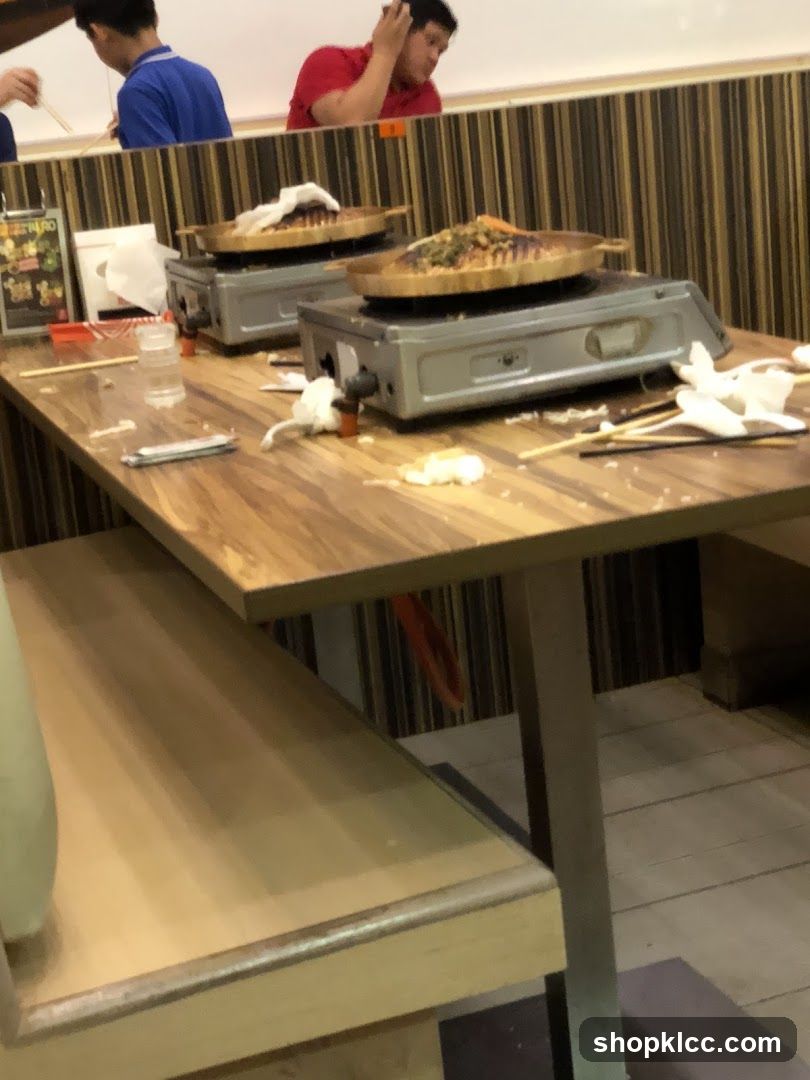 Table with Grills and Food