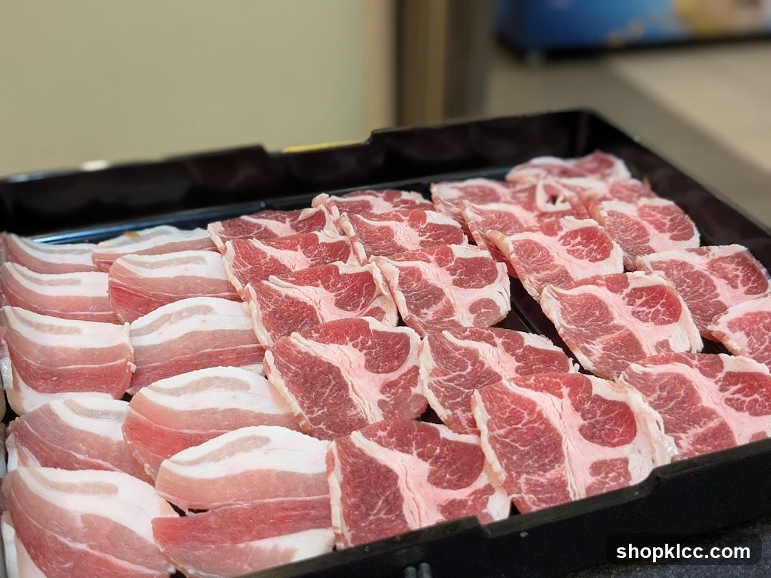 Thinly Sliced Pork Belly and Pork Shoulder