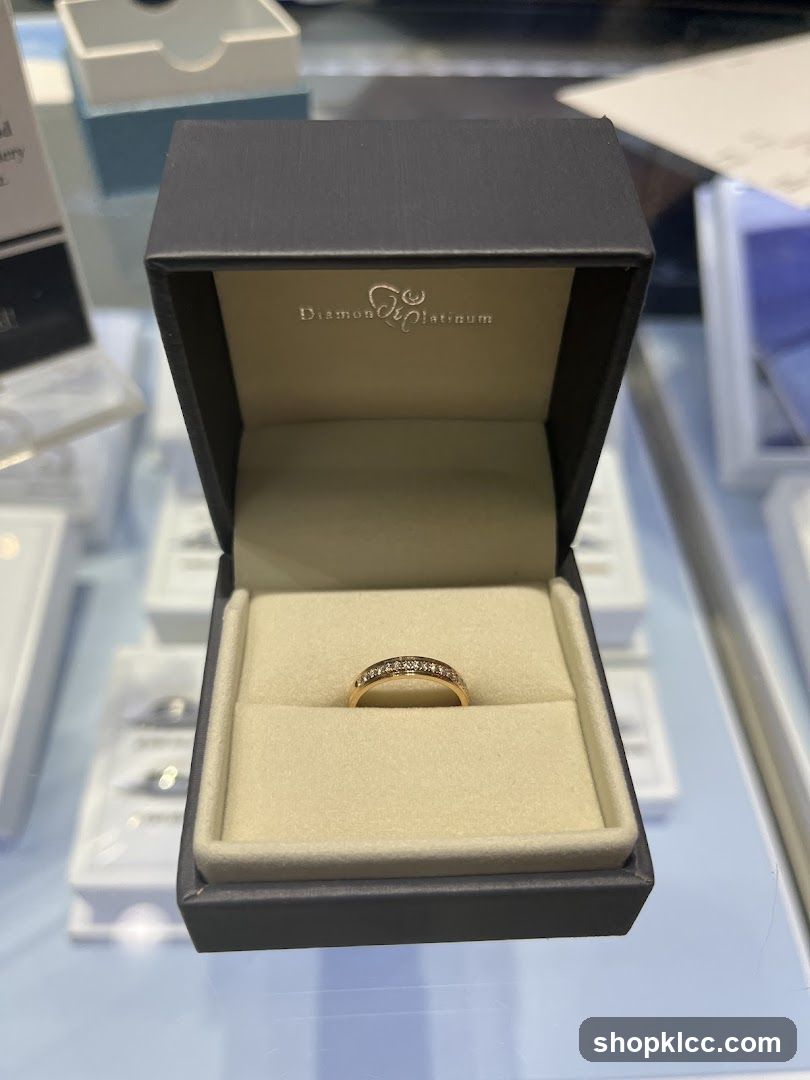 Diamond and Platinum Ring in a Box