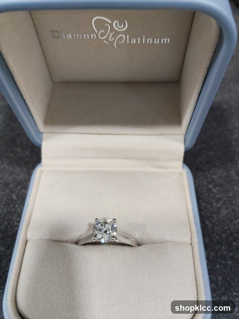 Diamond and Platinum Ring in Box