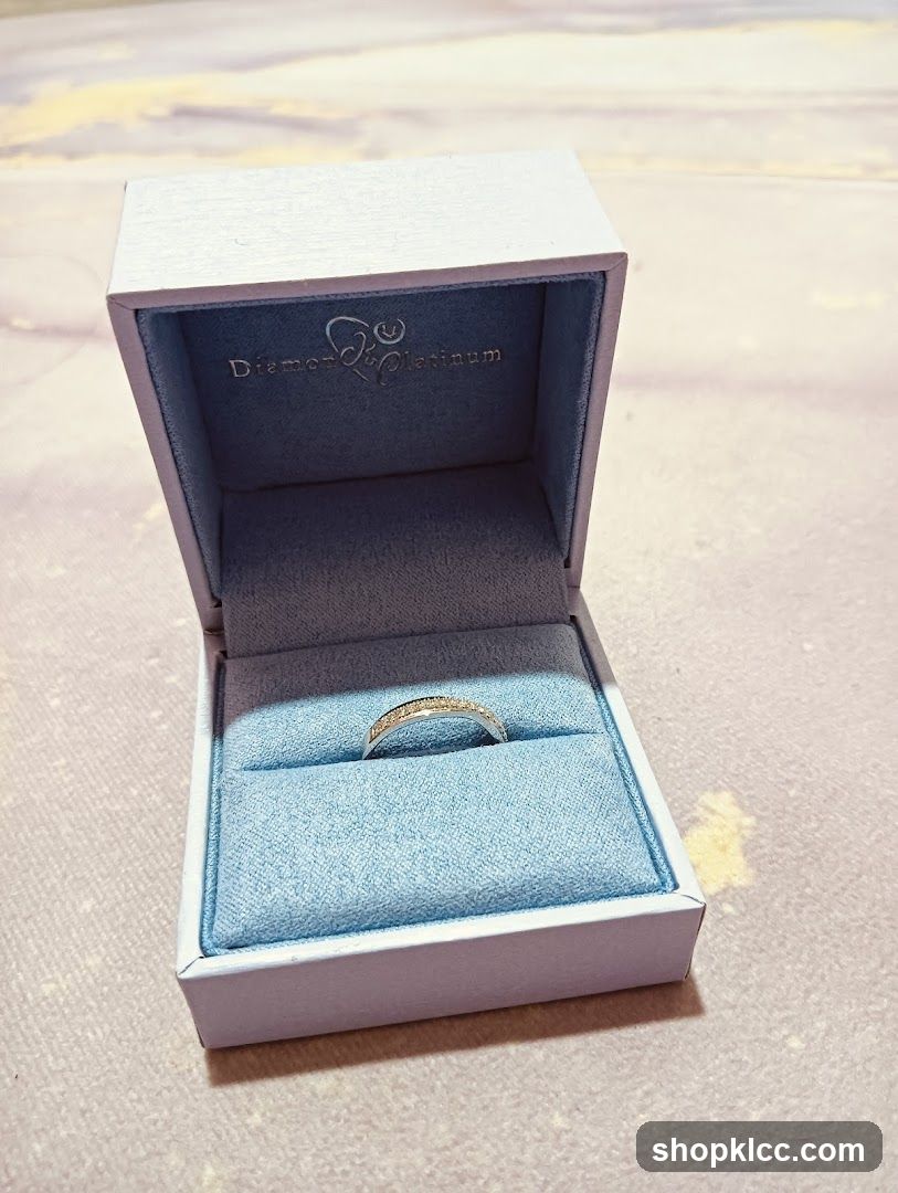 Diamond and Platinum Ring in Box