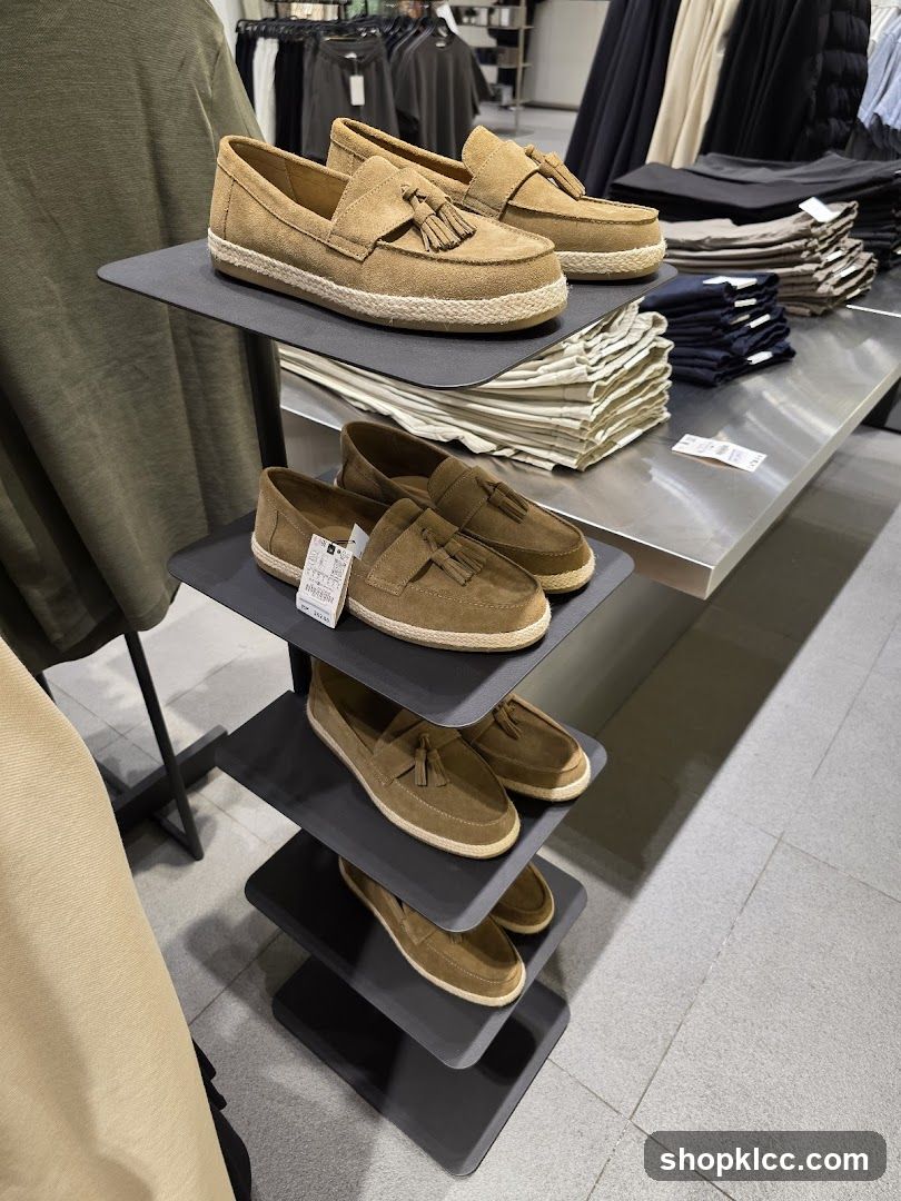 Suede Loafers Display