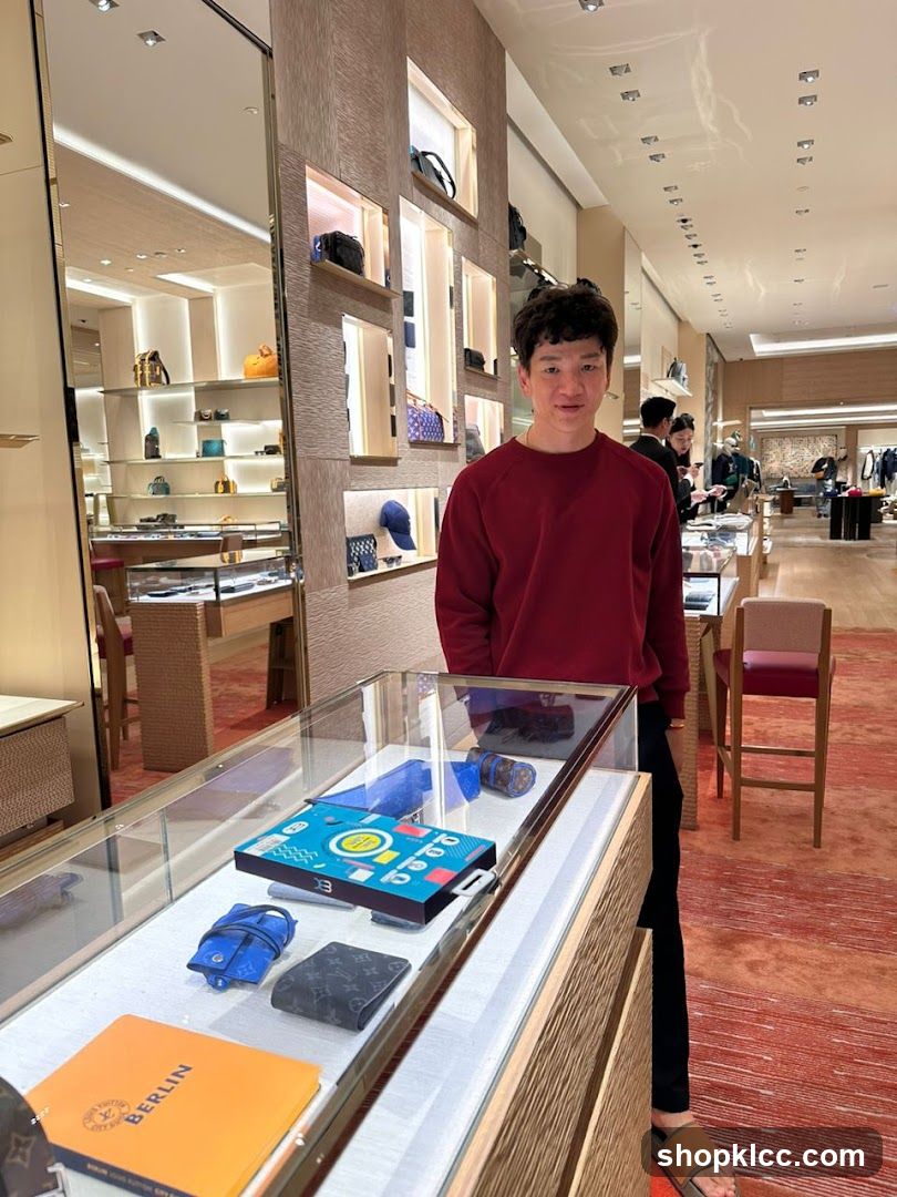 Man in a Louis Vuitton Store