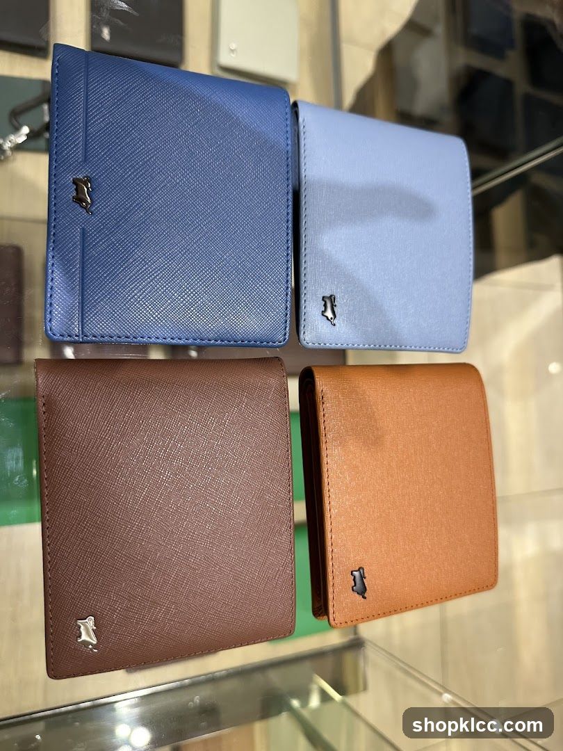 Four Wallets on Display