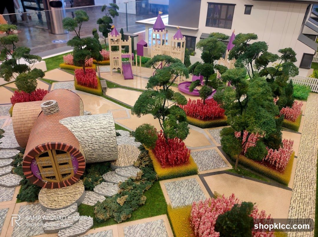 Architectural Model of a Playground and Houses