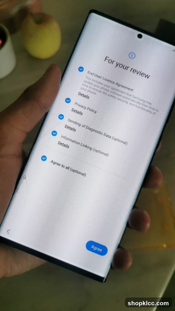 Phone Setup Screen