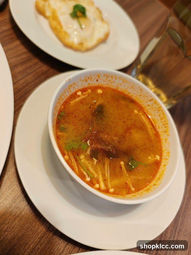 Tom Yum Soup and Fried Egg