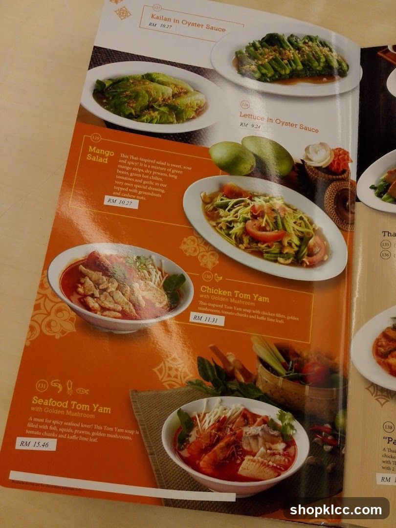 Thai Menu