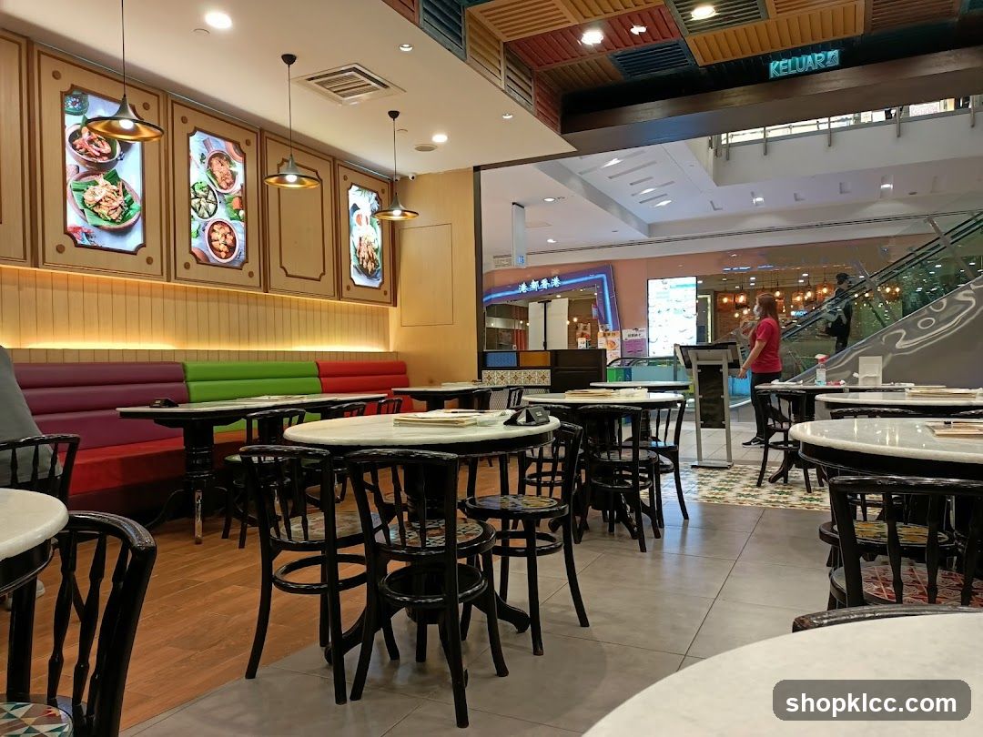 Restaurant Interior with Food Displays