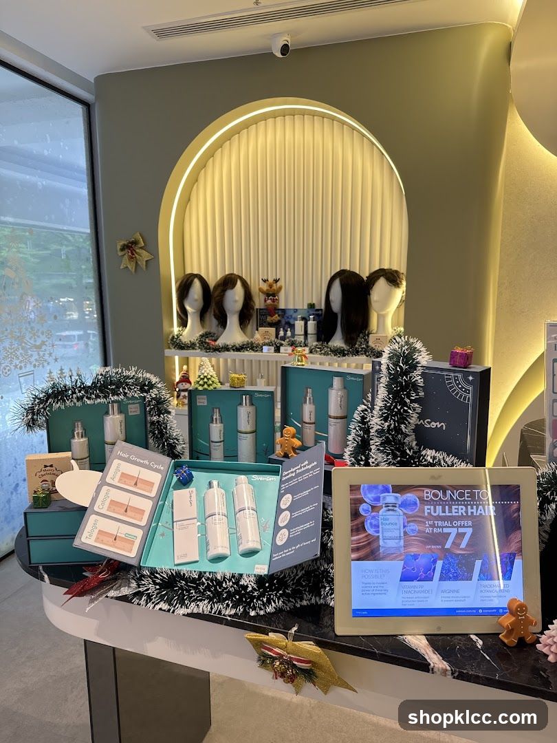 Christmas Display with Hair Products