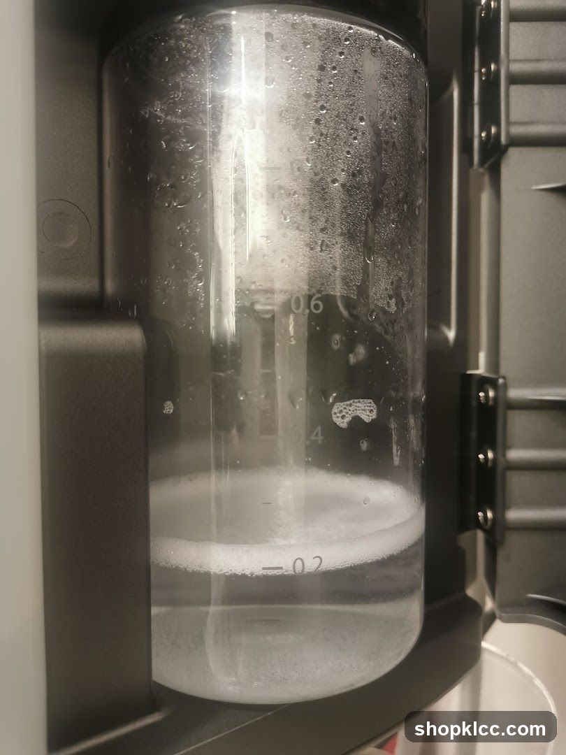 Water tank with markings