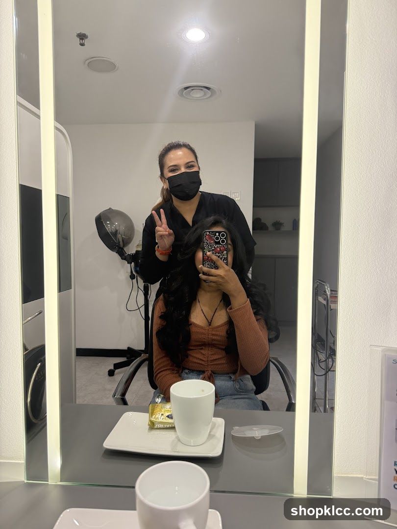 Hairdresser and Client in Salon