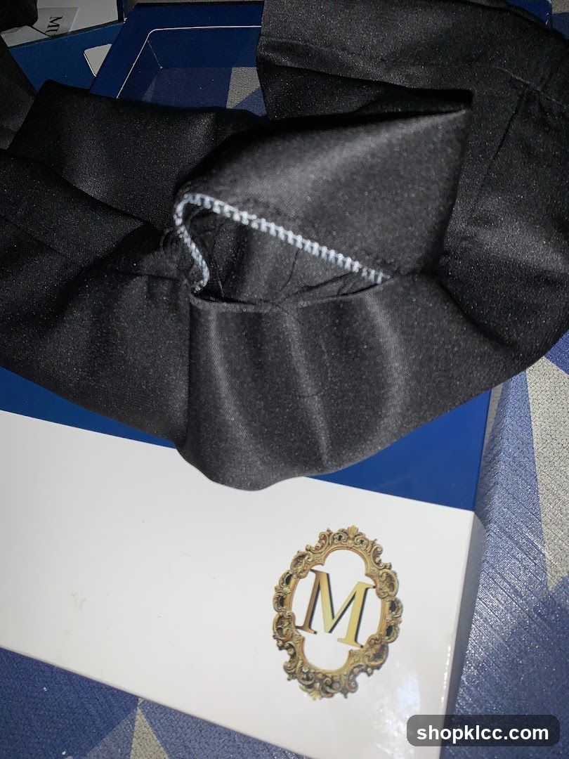 Black Fabric and Box with Logo