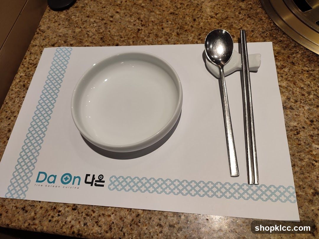 Table Setting at Da On Fine Korean Cuisine