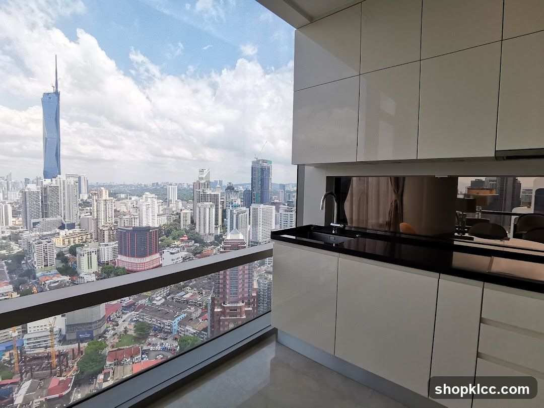 Modern Kitchen with City View