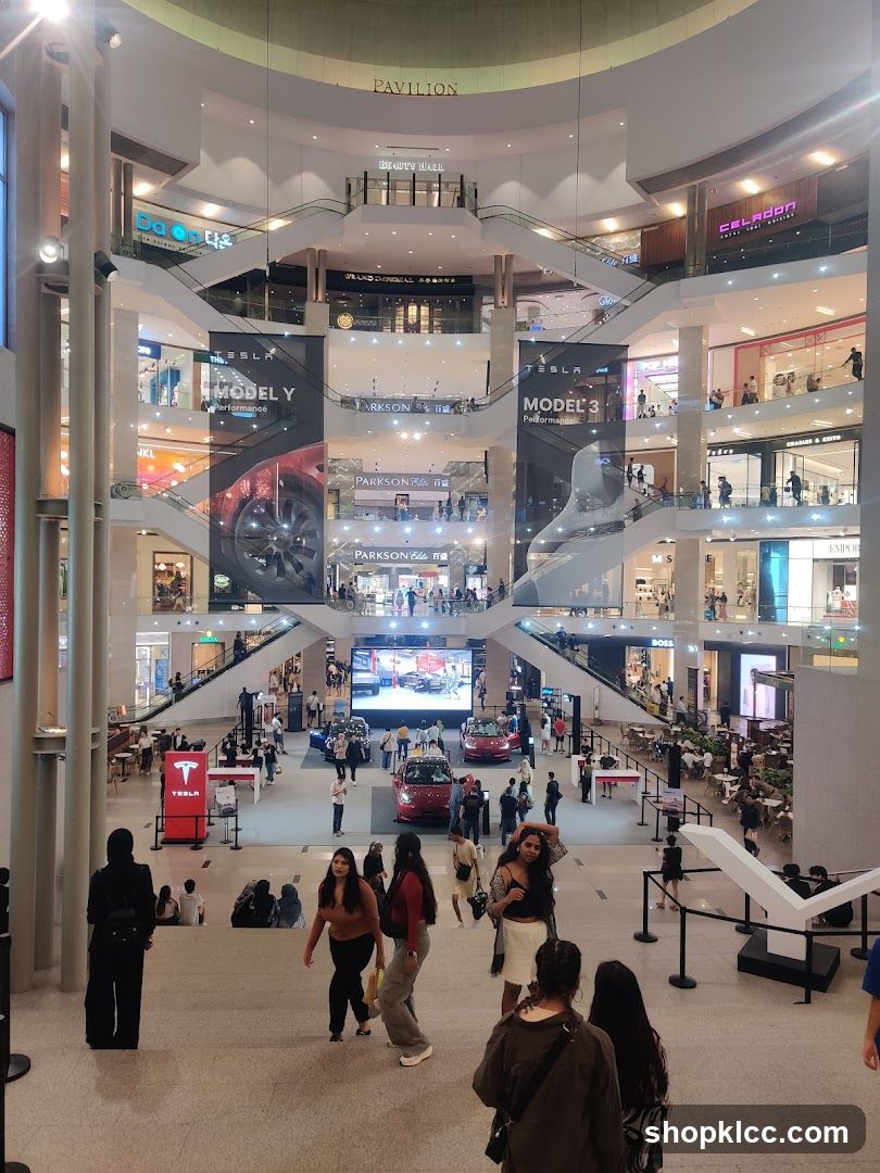 Mall Interior with Tesla Display