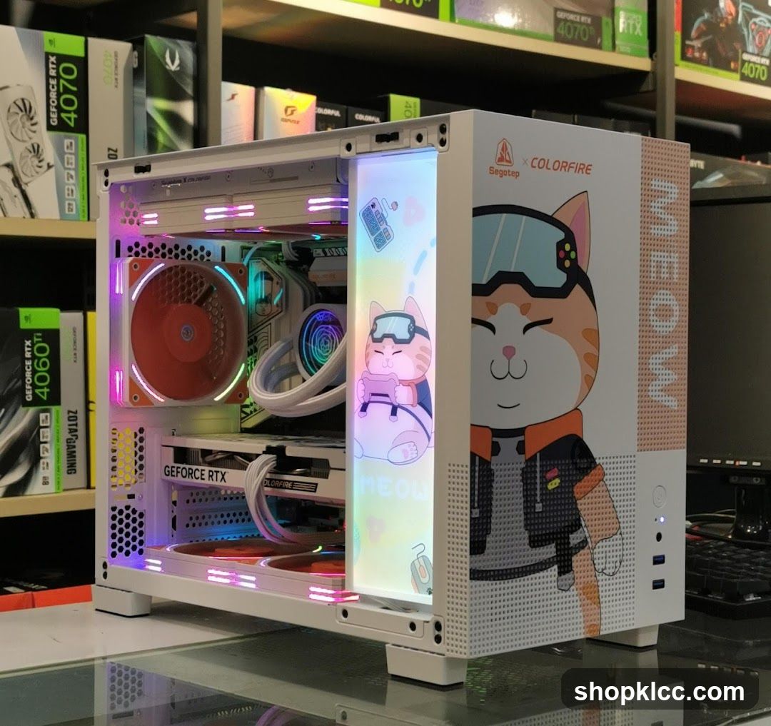 Computer Case with Cat Design
