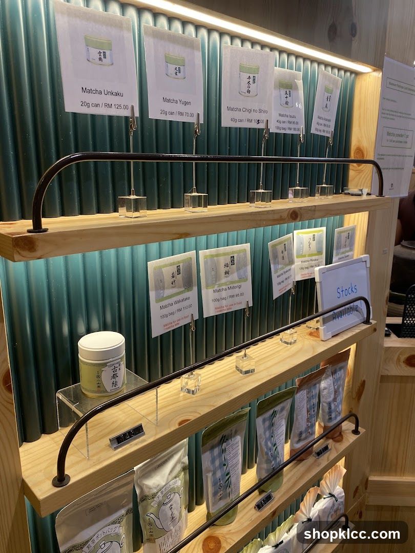 Matcha Products Display