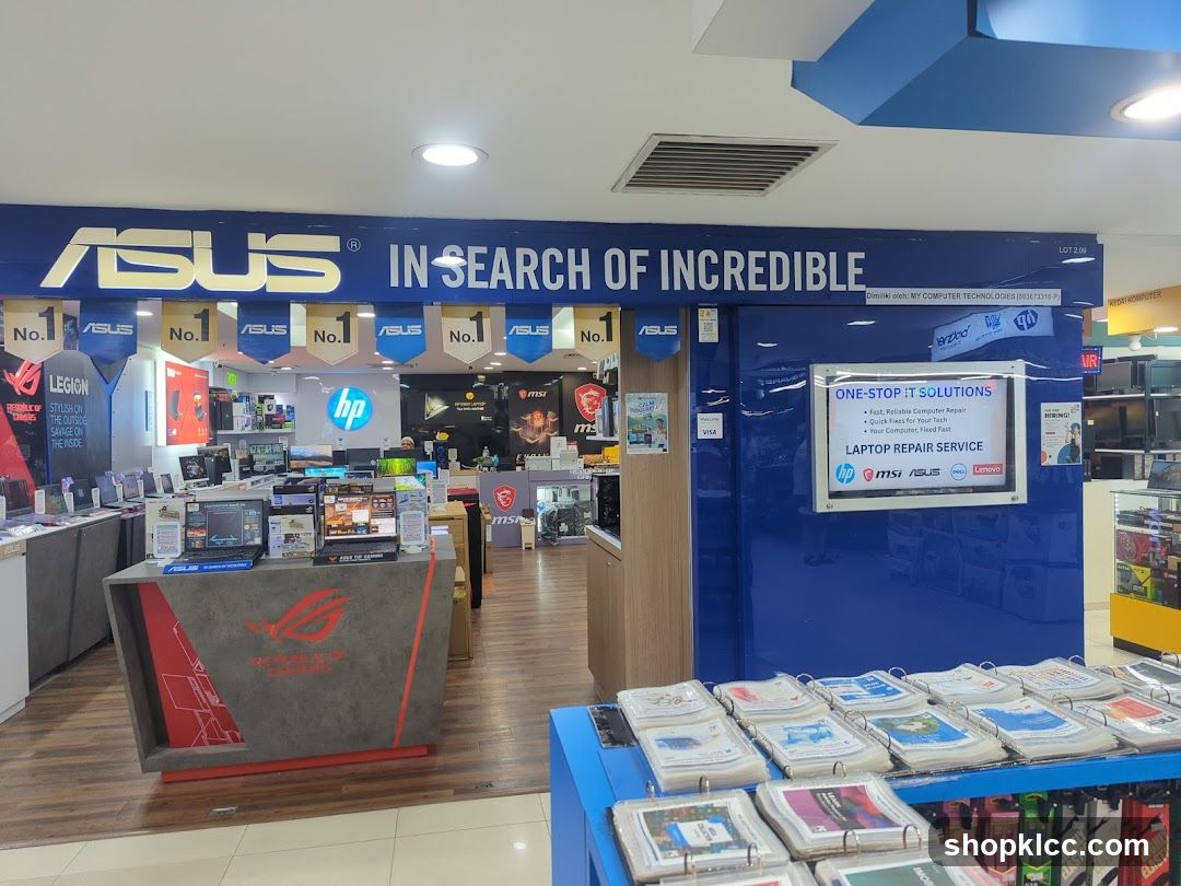 Computer Store with ASUS Branding