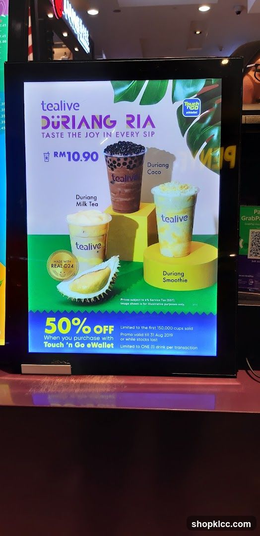 Tealive Durian Promotion