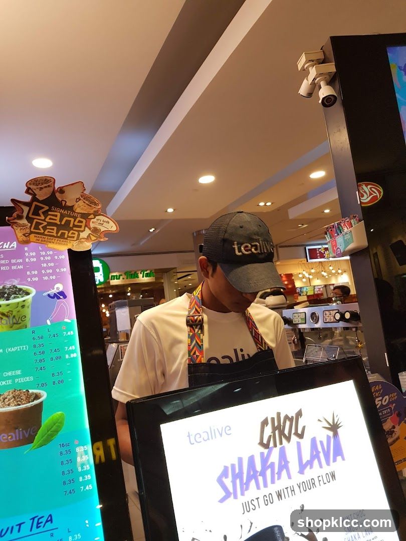 Tealive Staff and Menu