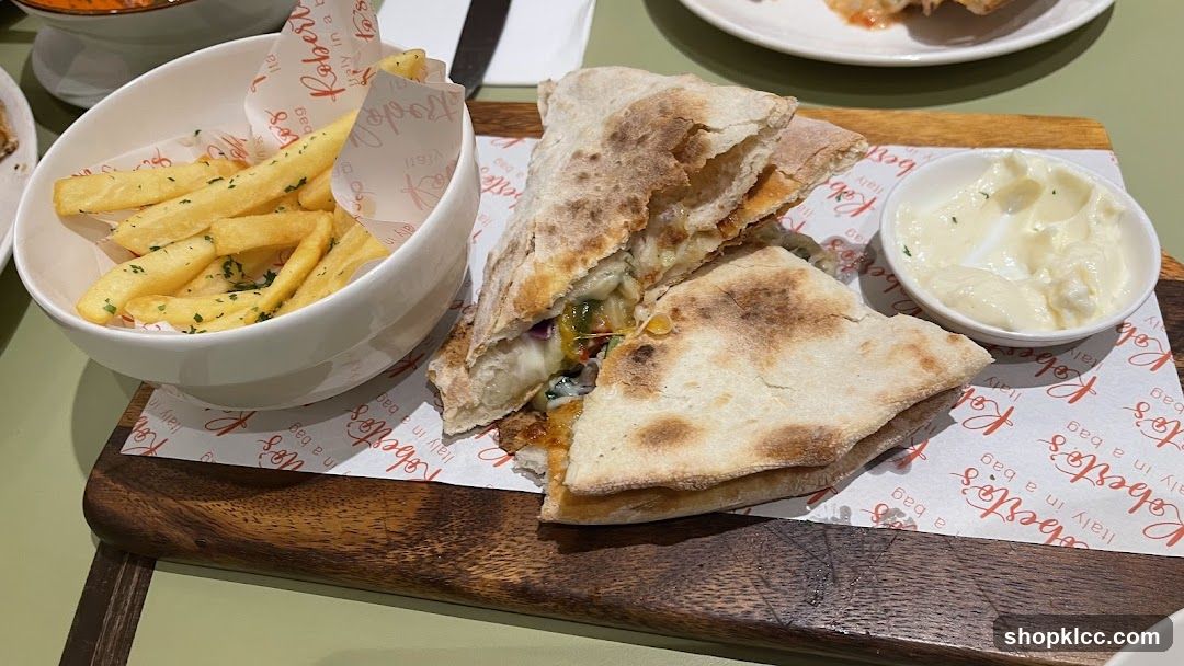Calzone with Fries and Dip