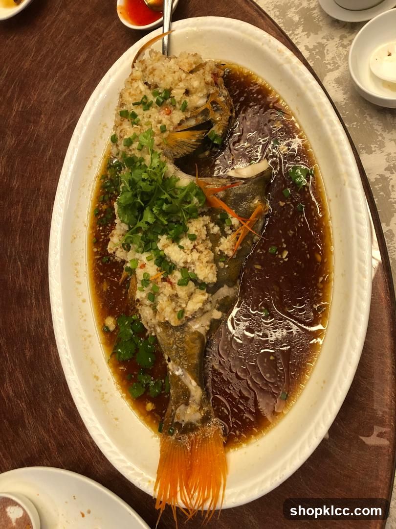Steamed Fish with Garlic and Ginger