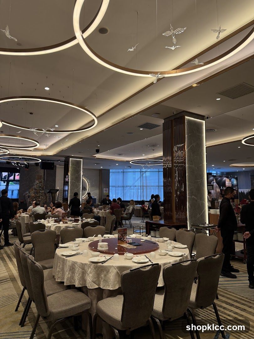Restaurant Interior with Round Tables