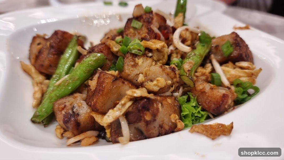 Fried Turnip Cake with Vegetables