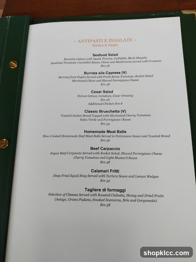 ANTIPASTI E INSALATE ~ Starters & Salads